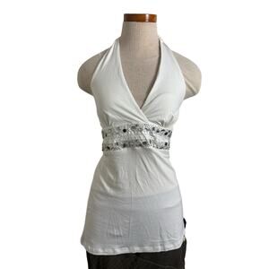 Joie rhinestone halter top new with tags small